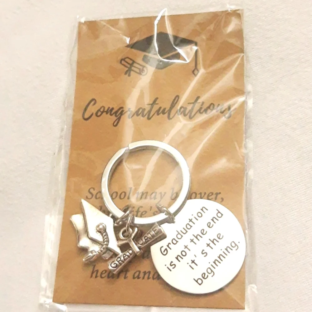Graduation Gift It’s The Beginning Keychain Jewelry Grad Keepsake NEW SEALED
